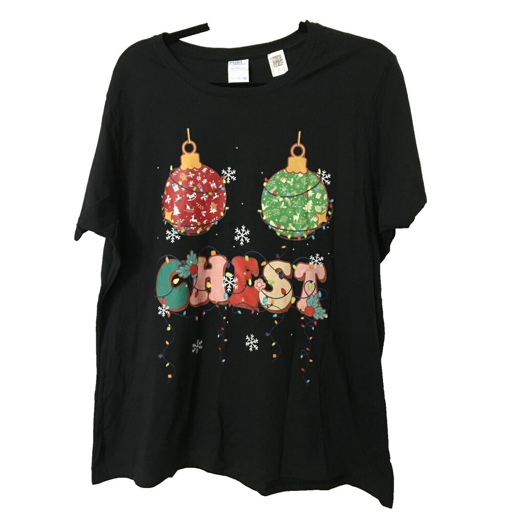Ugly Christmas Sweater T-SHIRT Tee-Shirt | Size 2XL New Christmas Gift Black